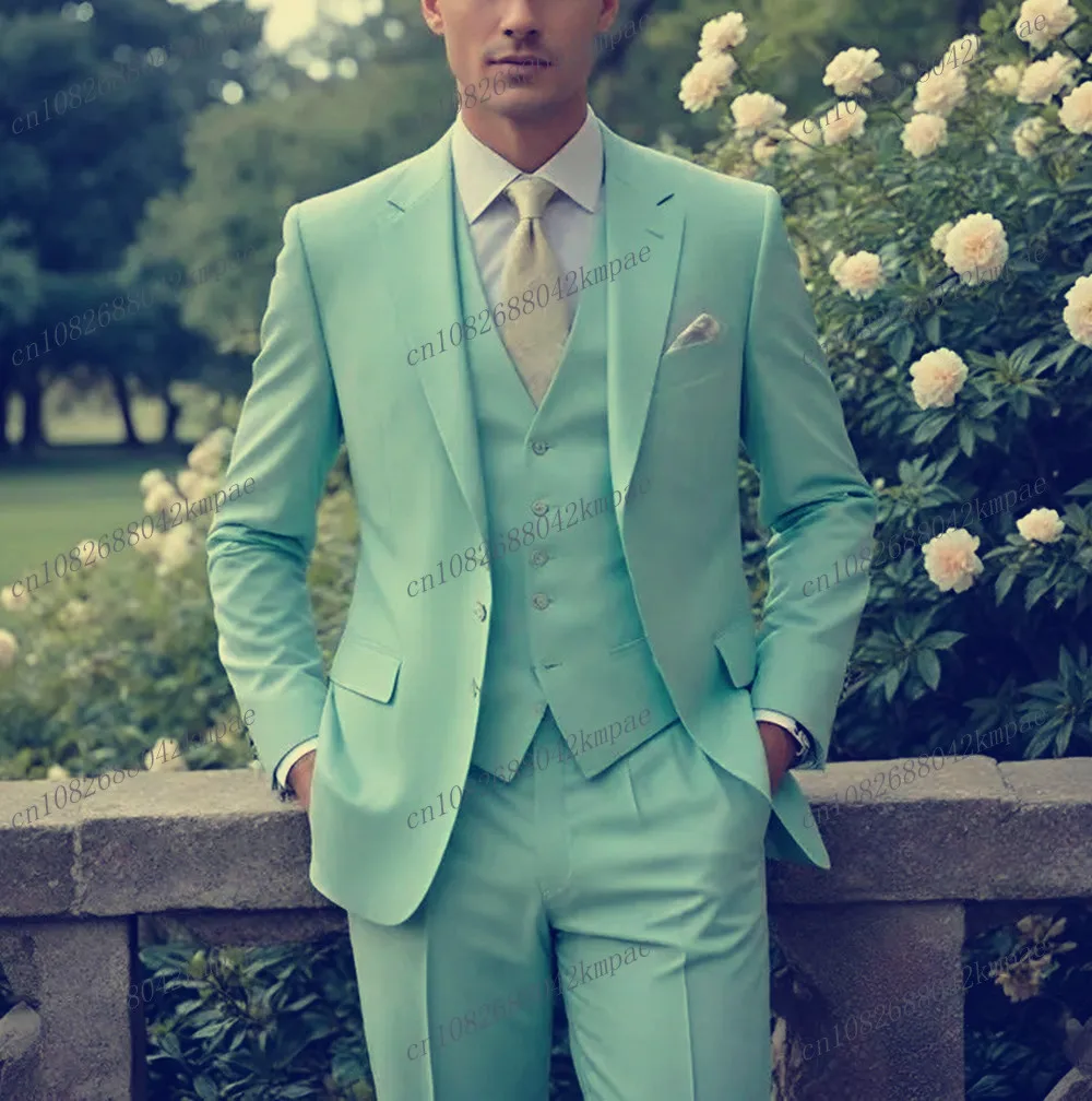 New Male Mint Green Business Suit Groom Groomsman Wedding Party Prom Formal Occasion Men Tuxedos 3 Piece Set Blazer Vest Pants
New Male Mint Green Business Suit Groom Groomsman Wedding Party Prom Formal Occasion Men Tuxedos 3 Piece Set Blazer Vest Pants