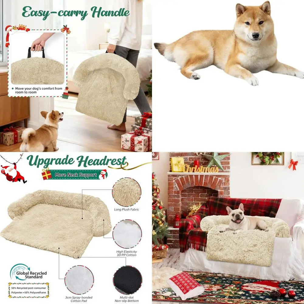 Пушистое рождественское одеяло для собачьей кровати — плюшевый коврик для защиты мебели и праздничного декора, подходит для средних собак и кошек (бежевый)
Пушистое рождественское одеяло для собачьей кровати — плюшевый коврик для защиты мебели и праздничного декора, подходит для средних собак и кошек (бежевый)