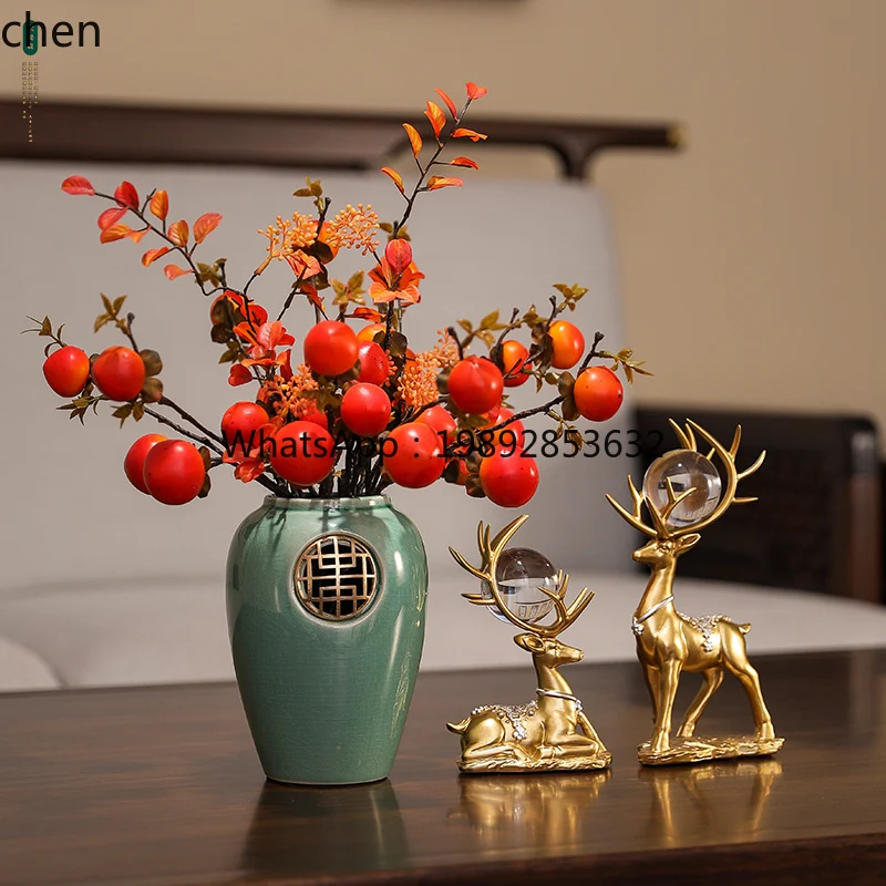 Ceramic Vase Ornament for Living Room Entrance Coffee Table TV Cabinet Festive Decoration
Ceramic Vase Ornament for Living Room Entrance Coffee Table TV Cabinet Festive Decoration