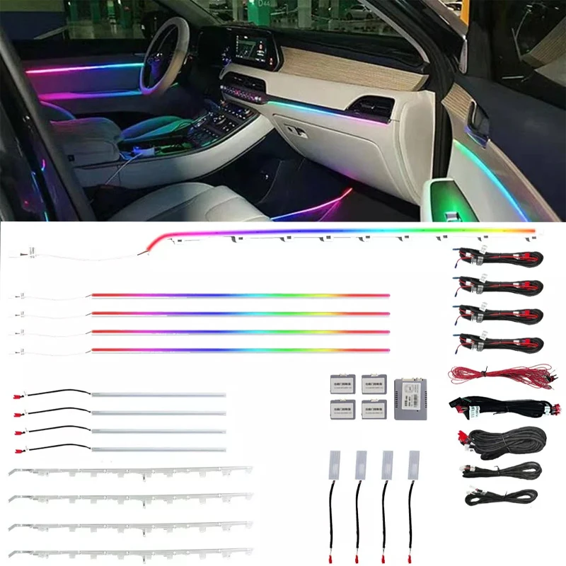 17 in 1 Symphony Ambient Lighting for BMW X3 F25 G01 X4 F26 G02 2018-2022 Car Interior Acrylic Guide Fiber Strip by APP Control
17 in 1 Symphony Ambient Lighting for BMW X3 F25 G01 X4 F26 G02 2018-2022 Car Interior Acrylic Guide Fiber Strip by APP Control