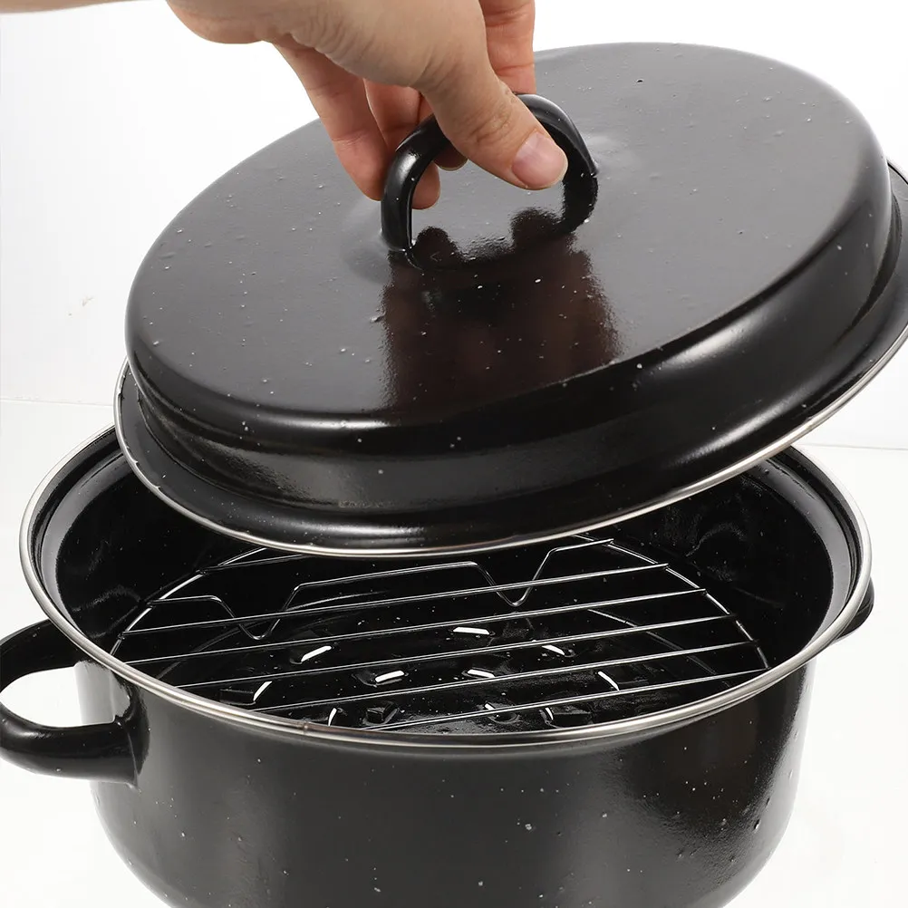 Multi function Roasting Pan Enamel Cooking Pot for Oven Baking Turkey Practical Design Safe Widely HomeRestaurant Camping
Multi function Roasting Pan Enamel Cooking Pot for Oven Baking Turkey Practical Design Safe Widely HomeRestaurant Camping