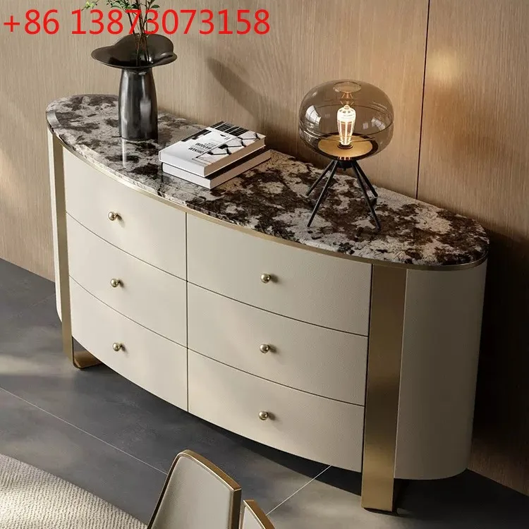 Italian minimalist light luxury six-chest cabinet natural marble dining side cabinet stainless steel high-end
Italian minimalist light luxury six-chest cabinet natural marble dining side cabinet stainless steel high-end