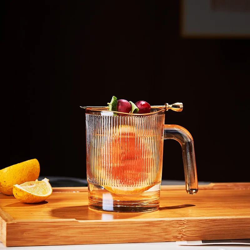 Home Use Glass Cup with Handle Beer Water Juice Coffee Milk Drink Cup Simple Lip Pattern Vertical Stripes No Tea Separator
Home Use Glass Cup with Handle Beer Water Juice Coffee Milk Drink Cup Simple Lip Pattern Vertical Stripes No Tea Separator