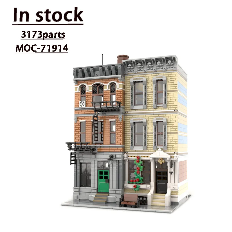 MOC-71914 Street View Modular New Block City Assembled Splicing Building Block Model 3173 Parts Children's Birthday Toy Gift
MOC-71914 Street View Modular New Block City Assembled Splicing Building Block Model 3173 Parts Children's Birthday Toy Gift
