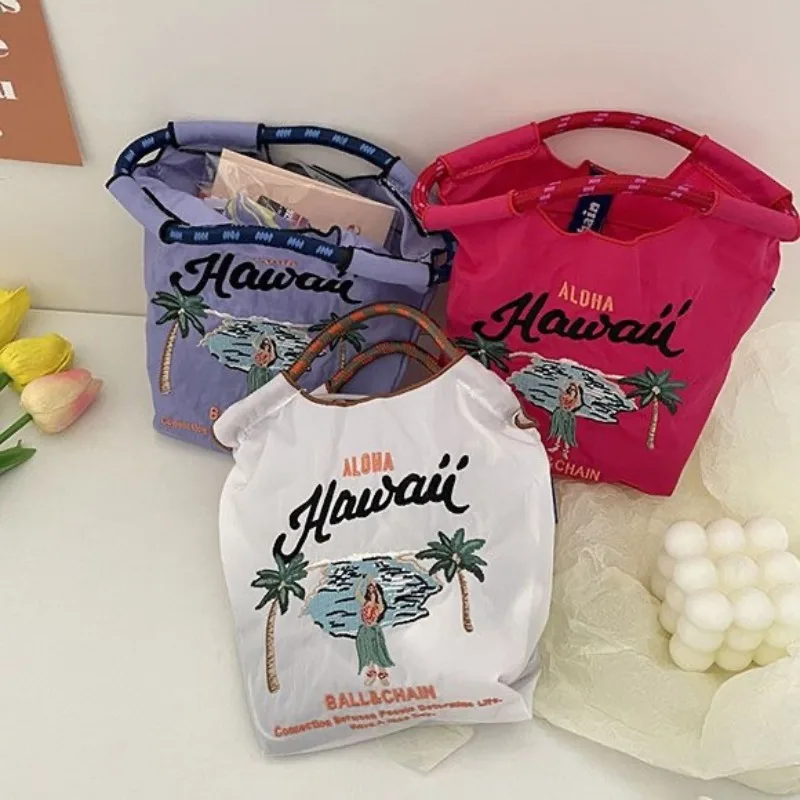 Ball Chain Cartoon Cute and Environmentally Friendly Shopping Nylon Fabric Embroidered Canvas Large Capacity Tote Bag
Ball Chain Cartoon Cute and Environmentally Friendly Shopping Nylon Fabric Embroidered Canvas Large Capacity Tote Bag