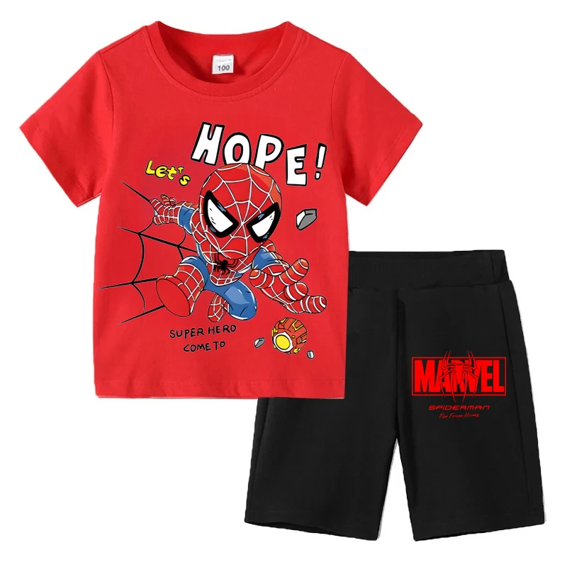 Новый комплект детских футболок Disney Aoger Spiderman для мальчиков, летние трендовые детские шорты с короткими рукавами, комплект из двух предметов, детская одежда
Новый комплект детских футболок Disney Aoger Spiderman для мальчиков, летние трендовые детские шорты с короткими рукавами, комплект из двух предметов, детская одежда