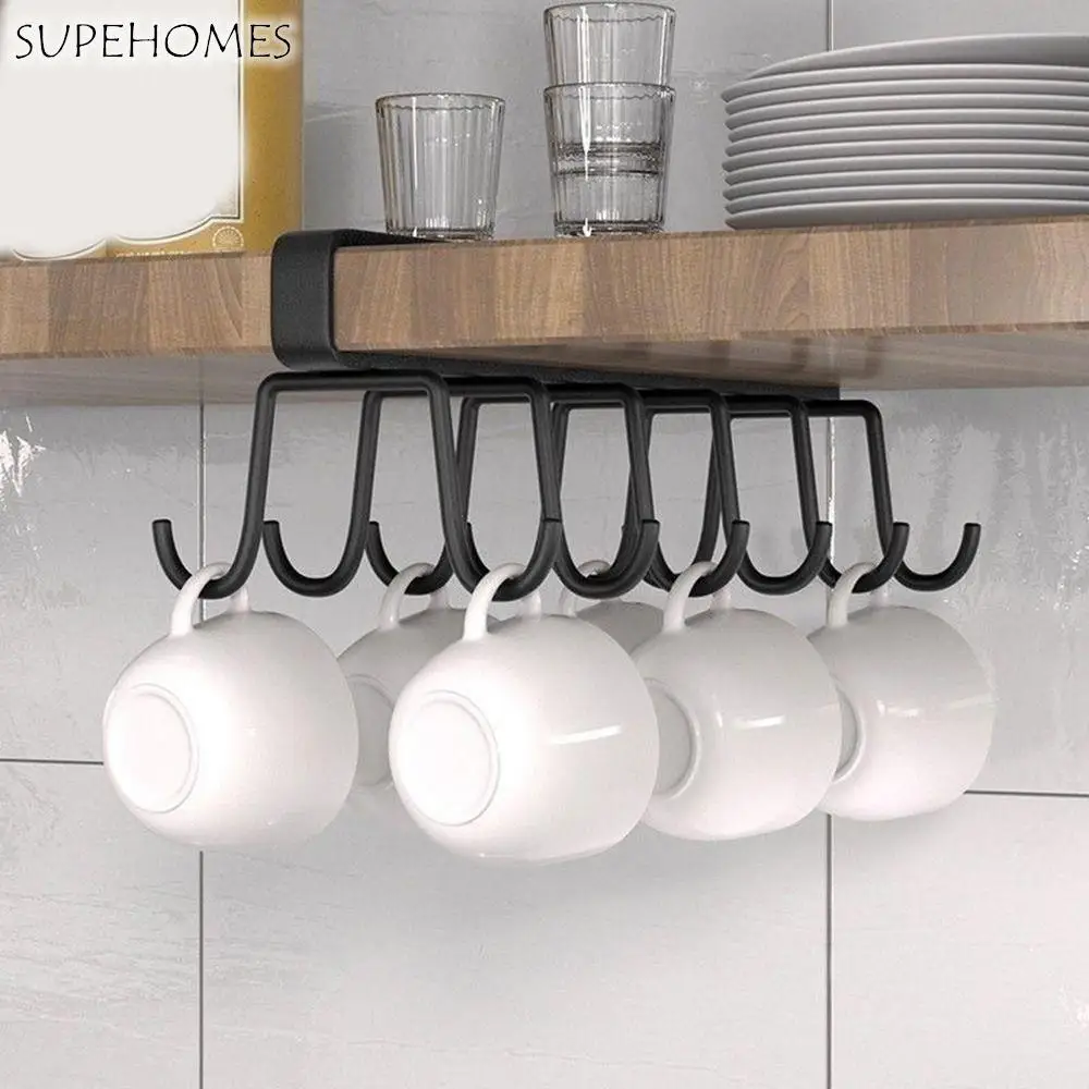Iron 12 Hooks Cup Holder Black/White Punch-free Coffee Cup Mug Holder Traceless Space Saving Sundries Storage Hanger Kitchen
Iron 12 Hooks Cup Holder Black/White Punch-free Coffee Cup Mug Holder Traceless Space Saving Sundries Storage Hanger Kitchen