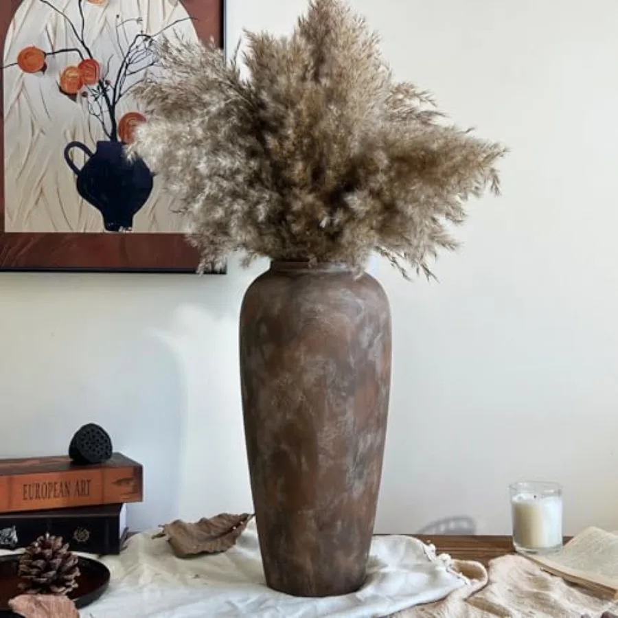 15 Inch Ceramic Rustic Farmhouse Vase, Handmade Pottery Flower Vases for Home Decor, Brown Ceramic Vase for Living Room, Table
15 Inch Ceramic Rustic Farmhouse Vase, Handmade Pottery Flower Vases for Home Decor, Brown Ceramic Vase for Living Room, Table