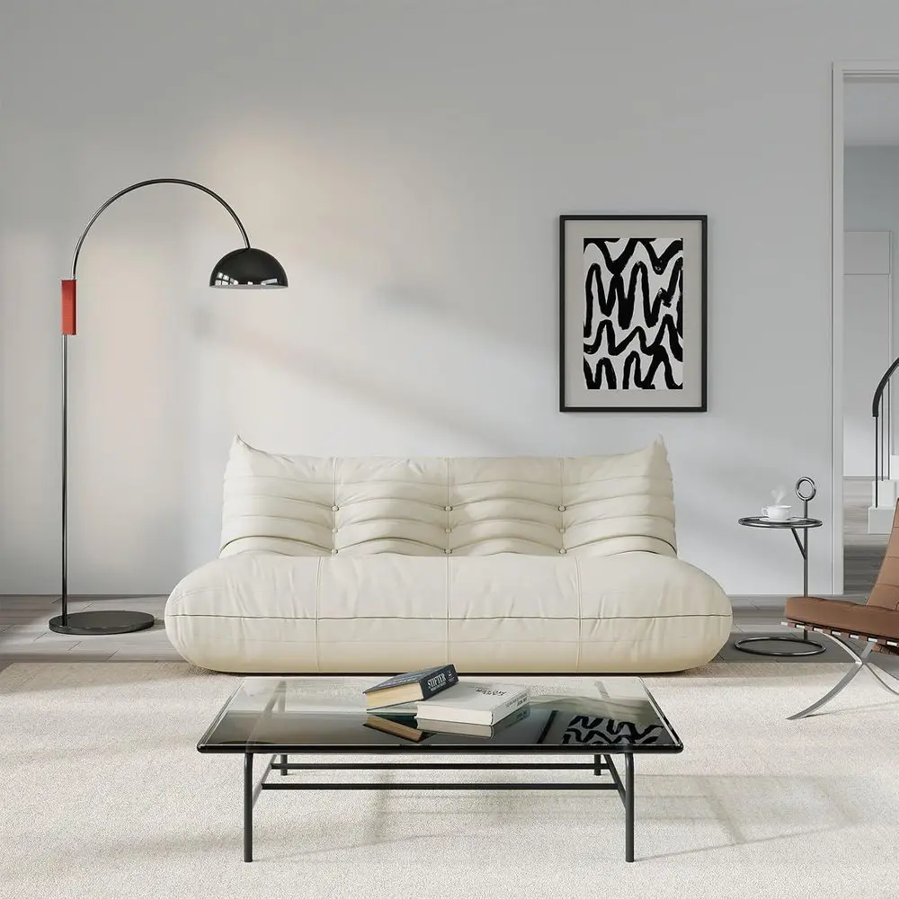 Comy Lazy loor Soa Couch,Sot ArmlChair,aux Leather Lounge Chair,Relax Soa Couch or Living Room Bedroom,Sn Oice,Adults(Cream Whit
Comy Lazy loor Soa Couch,Sot ArmlChair,aux Leather Lounge Chair,Relax Soa Couch or Living Room Bedroom,Sn Oice,Adults(Cream Whit