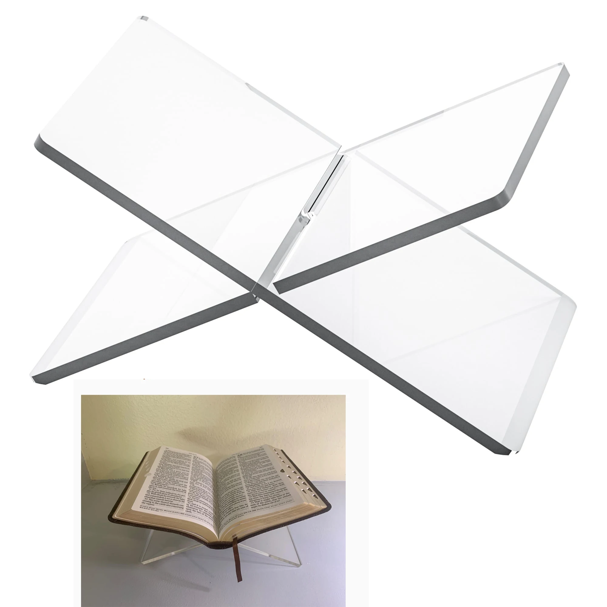 Clear Acrylic Book Stand Open Book Holder Small Book Display For Lightweight Books, Magazines, Recipe, Coffee Books, Art Books
Clear Acrylic Book Stand Open Book Holder Small Book Display For Lightweight Books, Magazines, Recipe, Coffee Books, Art Books