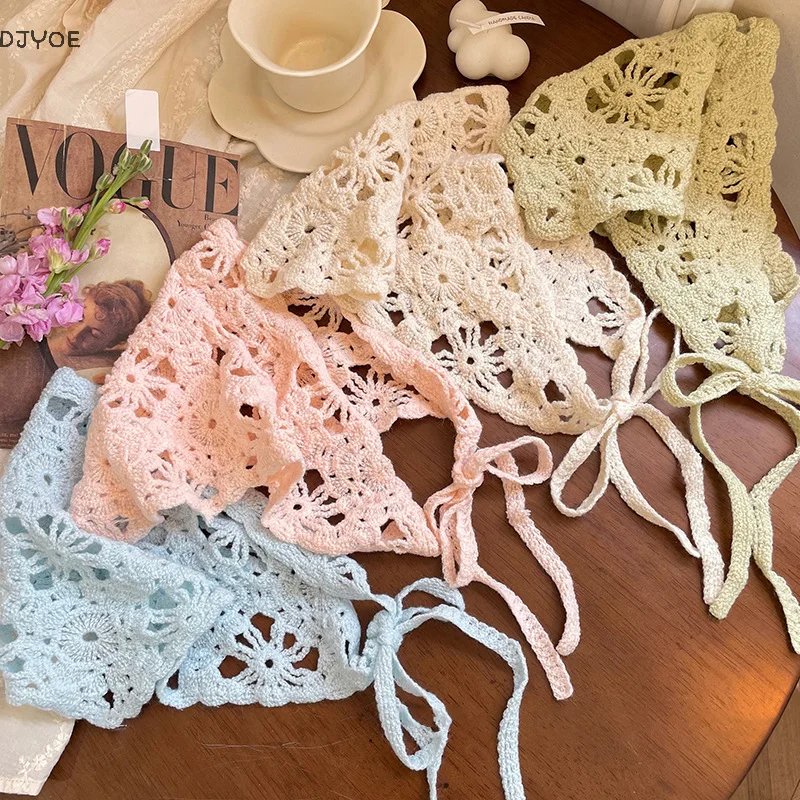 Fashion Knitted Headscarf Hat French Pastoral Style Triangle Headband Handmade Crochet Headband Towel Retro Flower Headscarf
Fashion Knitted Headscarf Hat French Pastoral Style Triangle Headband Handmade Crochet Headband Towel Retro Flower Headscarf