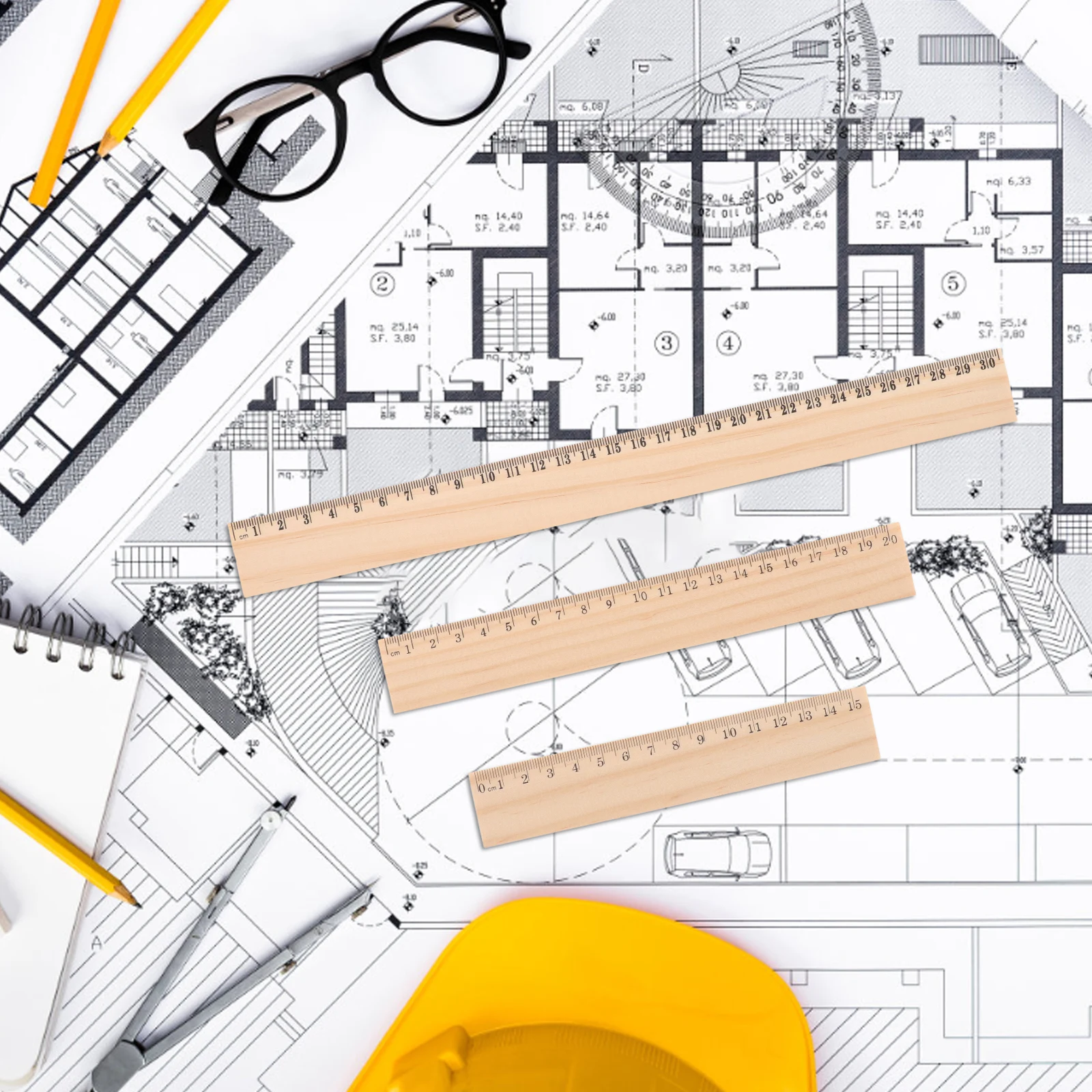 9pcs Wooden Ruler Set Multi-Function Centimeter Straight For Woodworking Measuring Metric Engineering Drawing Portable
9pcs Wooden Ruler Set Multi-Function Centimeter Straight For Woodworking Measuring Metric Engineering Drawing Portable