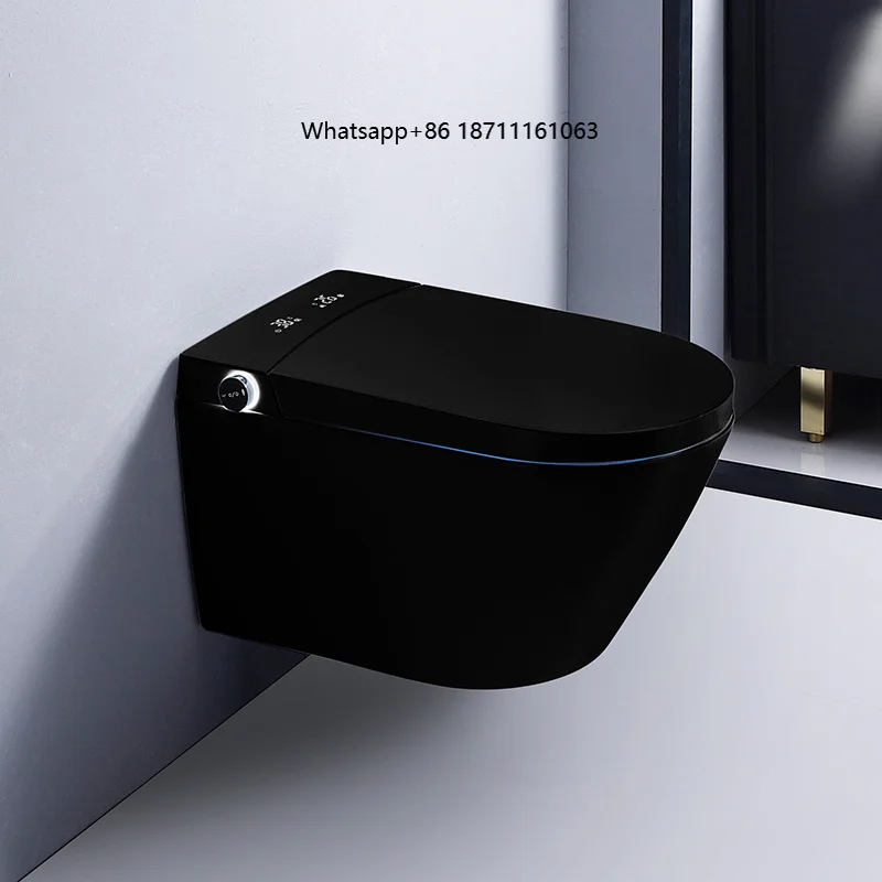 Concealed tank European P Trap Bathroom Ceramic Wall Hung Toilet Intelligent Smart Wc Toilet Wall Hung Black Smart Toilet
Concealed tank European P Trap Bathroom Ceramic Wall Hung Toilet Intelligent Smart Wc Toilet Wall Hung Black Smart Toilet