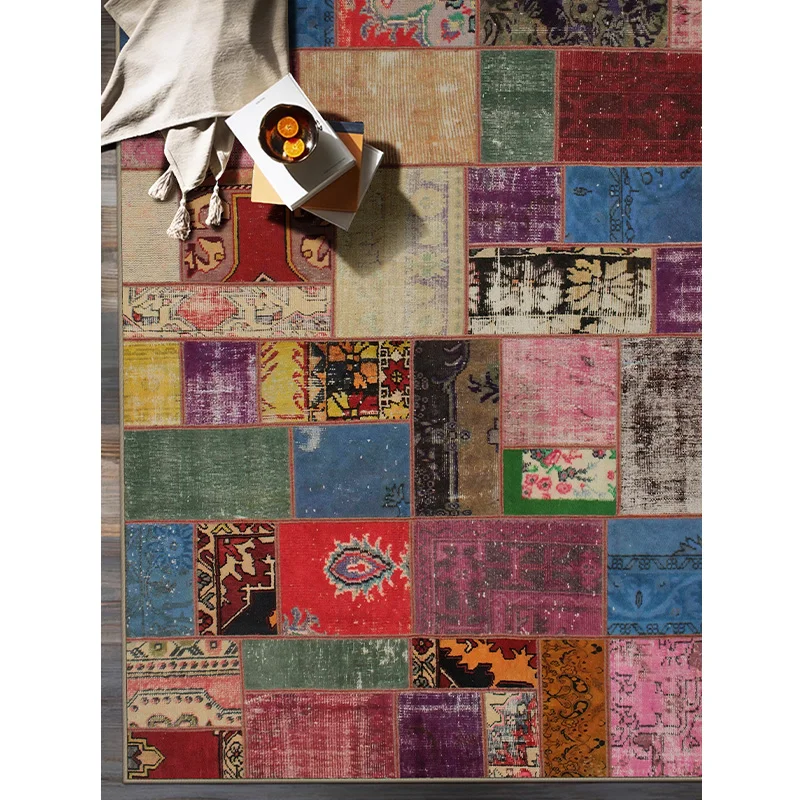 VIKAMA American Retro Patchwork-Style Carpet Home Decoration, Living Room And Bedroom Non-Slip And Warm Rug, Dirt-Resistant
VIKAMA American Retro Patchwork-Style Carpet Home Decoration, Living Room And Bedroom Non-Slip And Warm Rug, Dirt-Resistant