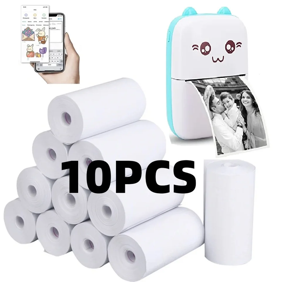 10 Rolls Thermal Printing Paper Mini Printer Paper 57mm Width White Continuous Paper Children's Instant Camera Supply
10 Rolls Thermal Printing Paper Mini Printer Paper 57mm Width White Continuous Paper Children's Instant Camera Supply