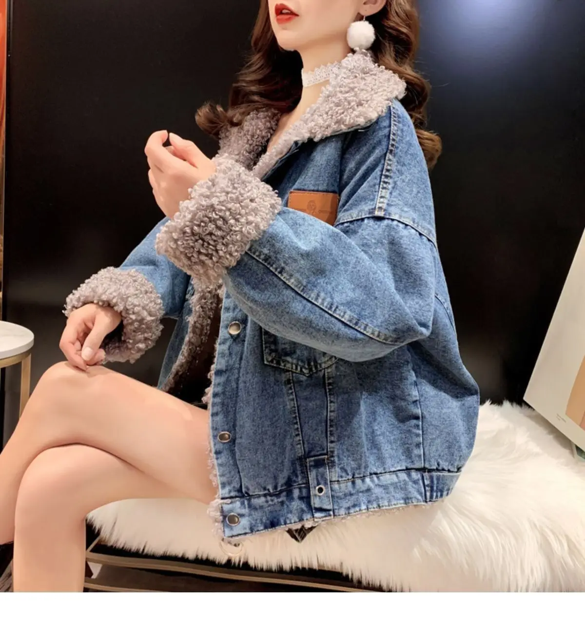 Джинсовое пальто для женщин, темные меховые плюшевые женские осенние плиссированные пальто на флисовой подкладке, минималистичные студенческие куртки в клетку в консервативном стиле BF
Джинсовое пальто для женщин, темные меховые плюшевые женские осенние плиссированные пальто на флисовой подкладке, минималистичные студенческие куртки в клетку в консервативном стиле BF