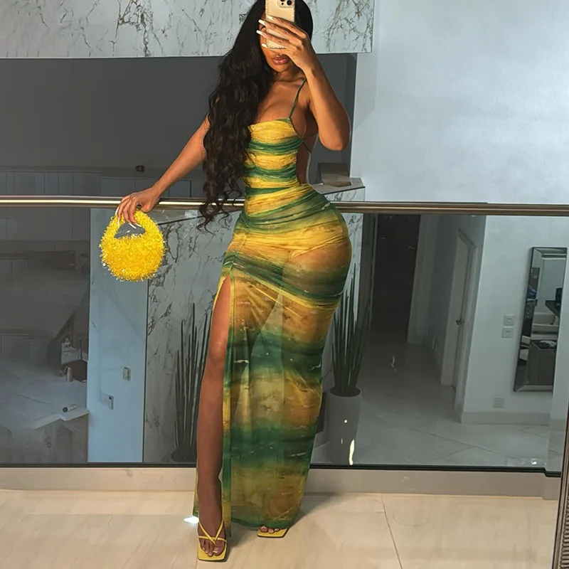 2025 Summer New Women's Clothing Sexy Babes Lace-up Halter High Split Sexy Dress Wedding Dresses for Women Vestidos De Fiesta
2025 Summer New Women's Clothing Sexy Babes Lace-up Halter High Split Sexy Dress Wedding Dresses for Women Vestidos De Fiesta