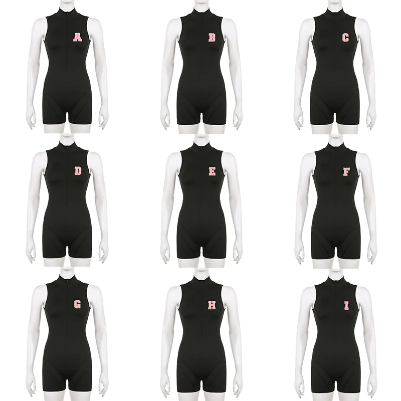 Zipper Fitness Sleeveless Bodysuit Solid Playsuits Women 2025 New Casual Fashion Jumpsuit Aesthetic Clubwear One Piece Outfits
Zipper Fitness Sleeveless Bodysuit Solid Playsuits Women 2025 New Casual Fashion Jumpsuit Aesthetic Clubwear One Piece Outfits