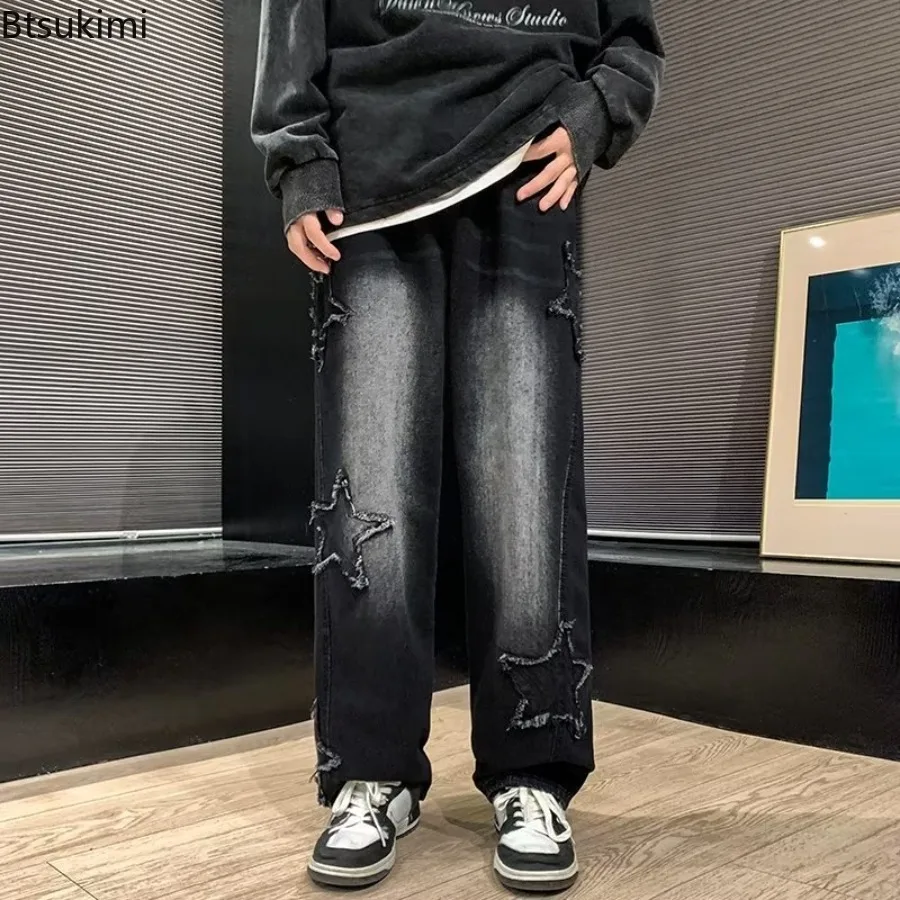 New Men's Hip Hop Jeans Fashion High Street Stars Pants Y2K Clothes American Style Vintage Loose Straight Wide Leg Trousers Male
New Men's Hip Hop Jeans Fashion High Street Stars Pants Y2K Clothes American Style Vintage Loose Straight Wide Leg Trousers Male