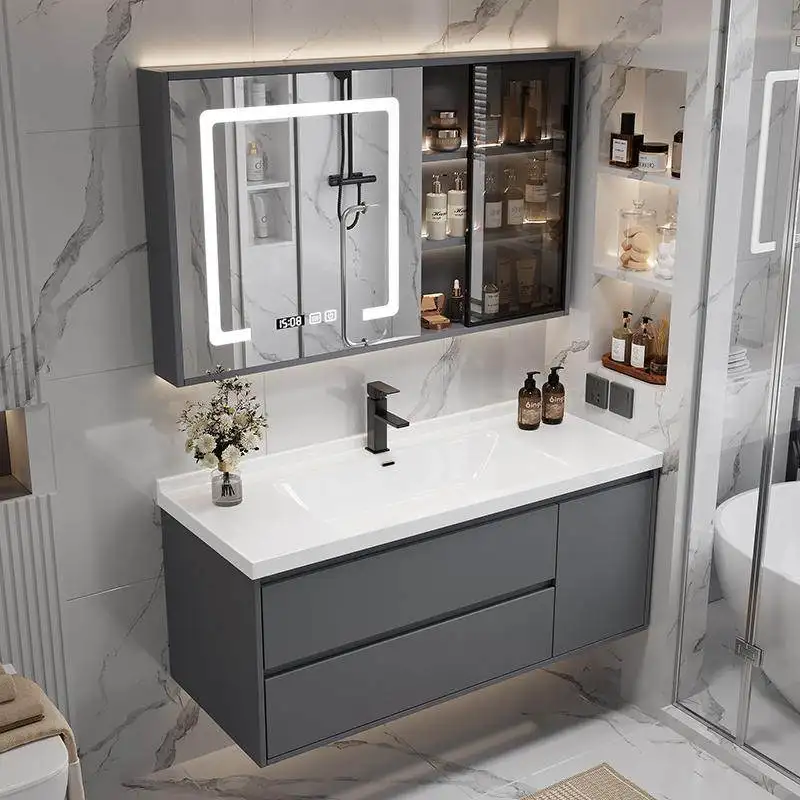 European Vertical Bathroom Cabinet Recessed Modern Luxury Corner Bathroom Cabinet Storage Drawers Armoire De Rangement Furniture
European Vertical Bathroom Cabinet Recessed Modern Luxury Corner Bathroom Cabinet Storage Drawers Armoire De Rangement Furniture
