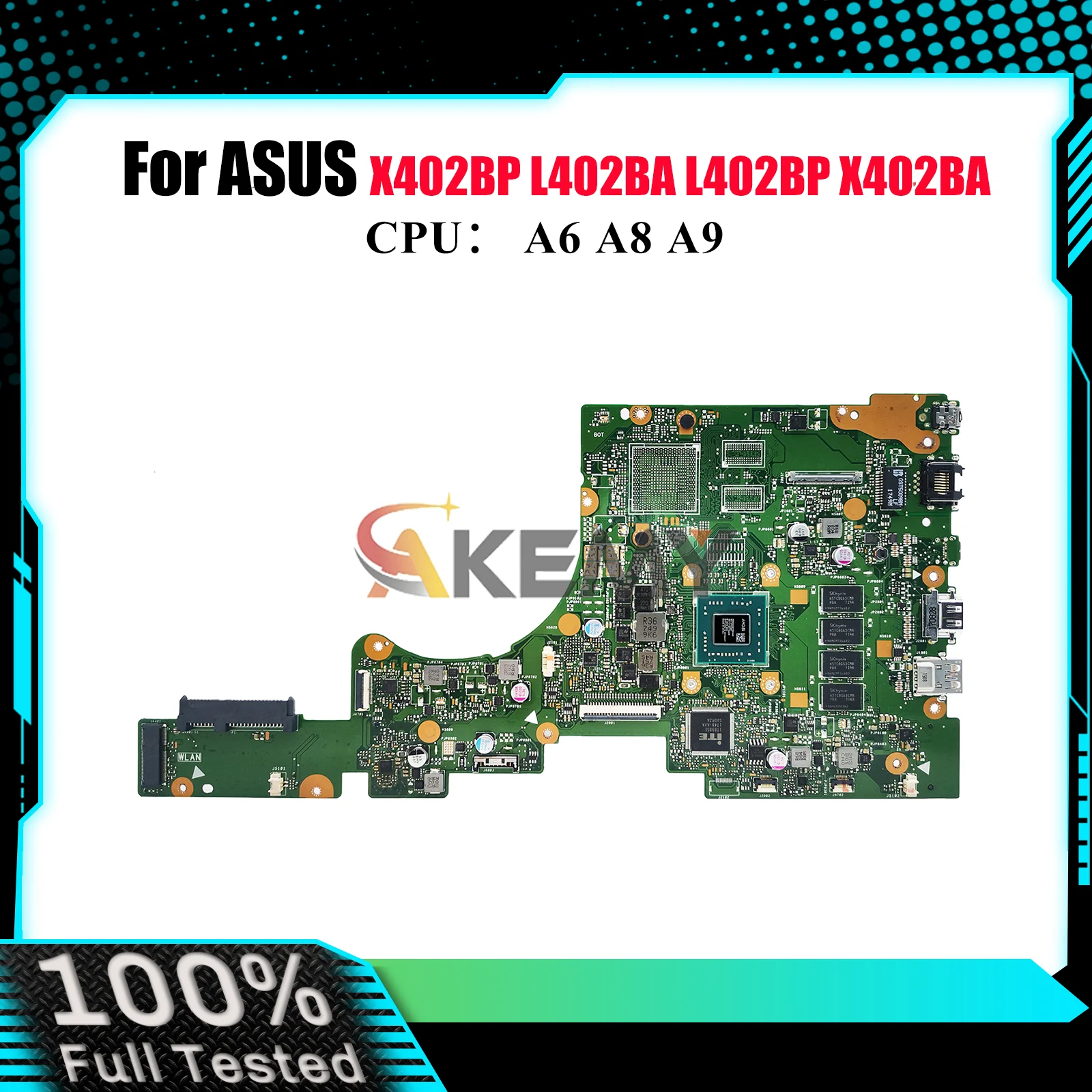 E402BA Laptop Motherboard For ASUS EeeBook E402BA E402BP L402BA X402BA L402BP X402BP E402B Mainboard With A6 A8 A9 CPU tests OK
E402BA Laptop Motherboard For ASUS EeeBook E402BA E402BP L402BA X402BA L402BP X402BP E402B Mainboard With A6 A8 A9 CPU tests OK