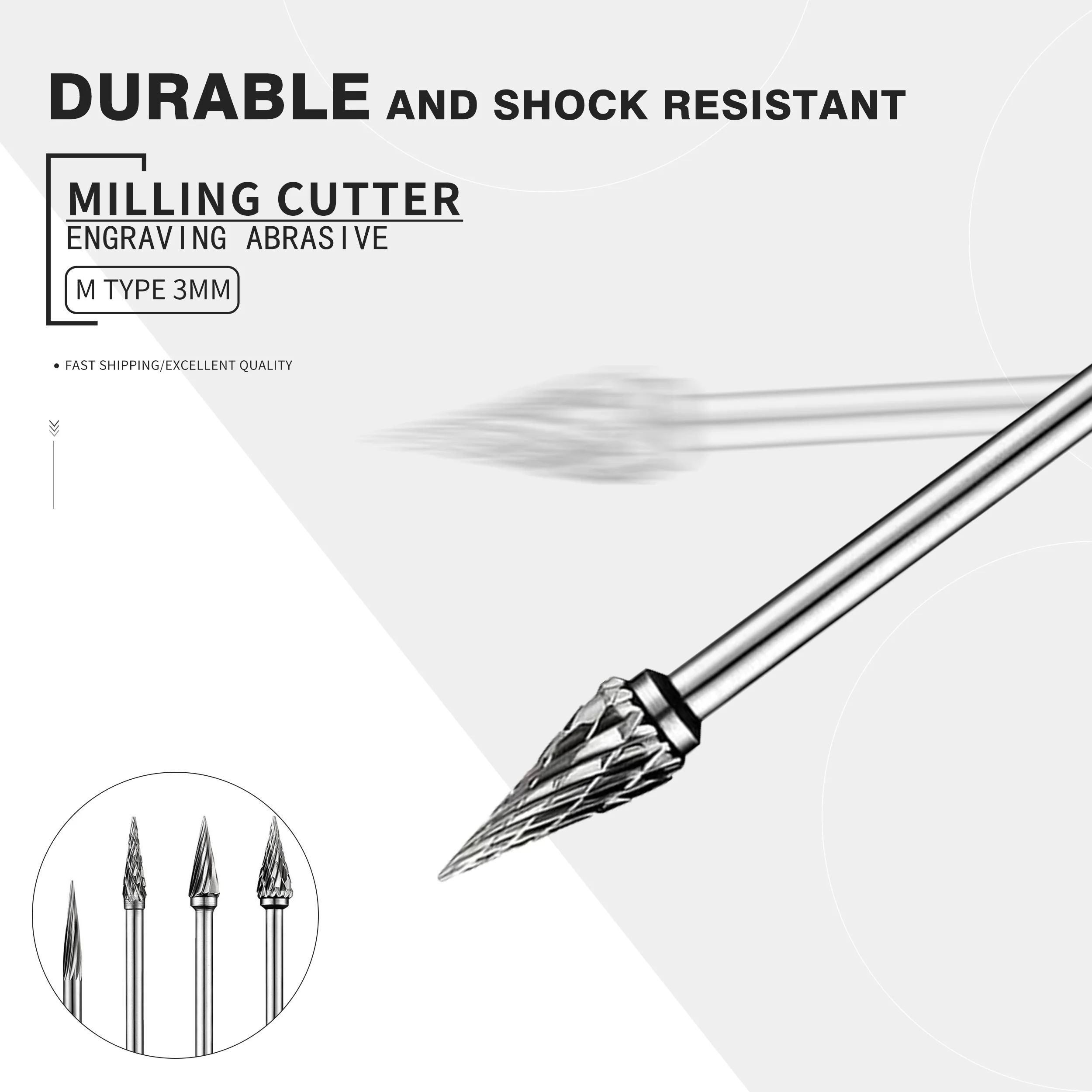 M Typed Carbide Rotary File Grinding Head Conical Pointed Single Tooth Double Grain M4 M5 M6 M0313M03 Metal Milling Cutter Rasp
M Typed Carbide Rotary File Grinding Head Conical Pointed Single Tooth Double Grain M4 M5 M6 M0313M03 Metal Milling Cutter Rasp