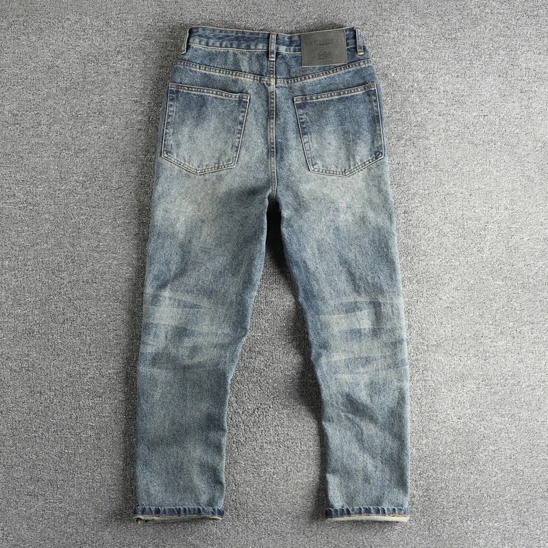 Корейский стиль High Street Ретро Heavy Wash Ностальгические синие джинсы для мужчин Свободные прямые весенне-осенние универсальные молодежные длинные брюки
Корейский стиль High Street Ретро Heavy Wash Ностальгические синие джинсы для мужчин Свободные прямые весенне-осенние универсальные молодежные длинные брюки