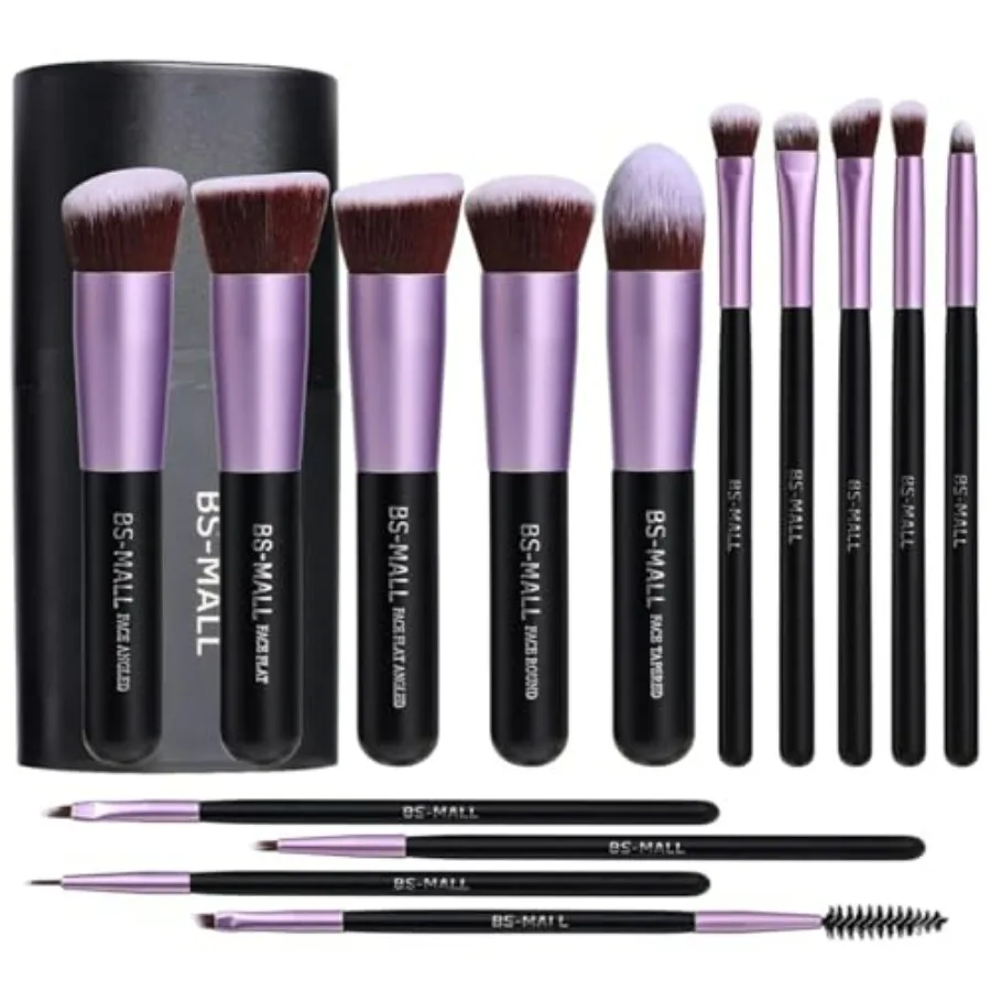 Makeup Brushes Premium Synthetic Foundation Powder Concealers Eye Shadows 14 Pcs for Makeup Beginner or Professional with Trave
Makeup Brushes Premium Synthetic Foundation Powder Concealers Eye Shadows 14 Pcs for Makeup Beginner or Professional with Trave