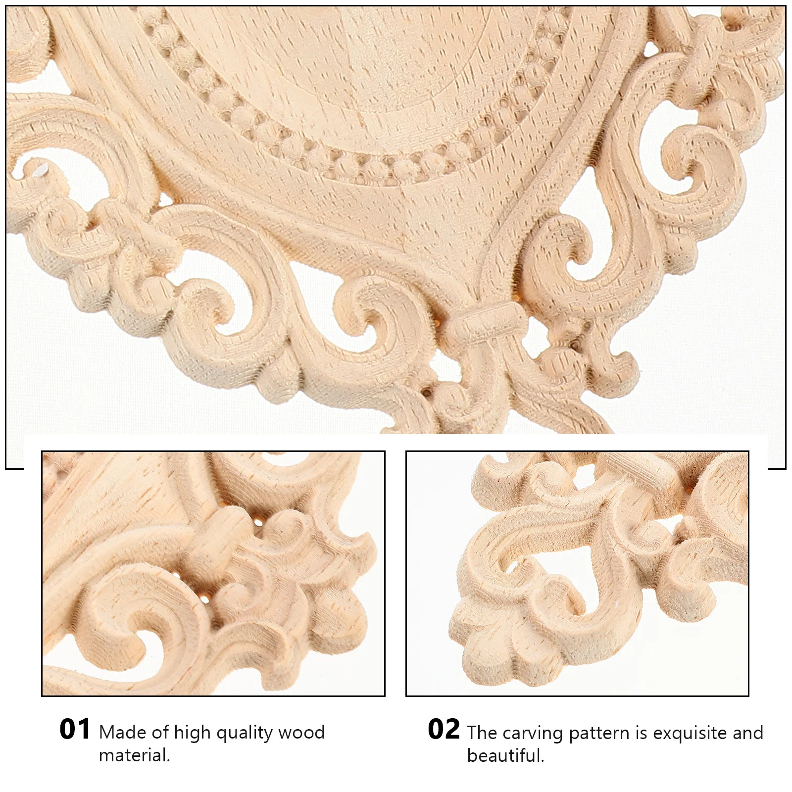 2Pcs Solid Wood Carved Onlay Traditional Chinese Style Wood Applique Furniture Decor Cabinet Door Bed Mirror Decoration
2Pcs Solid Wood Carved Onlay Traditional Chinese Style Wood Applique Furniture Decor Cabinet Door Bed Mirror Decoration