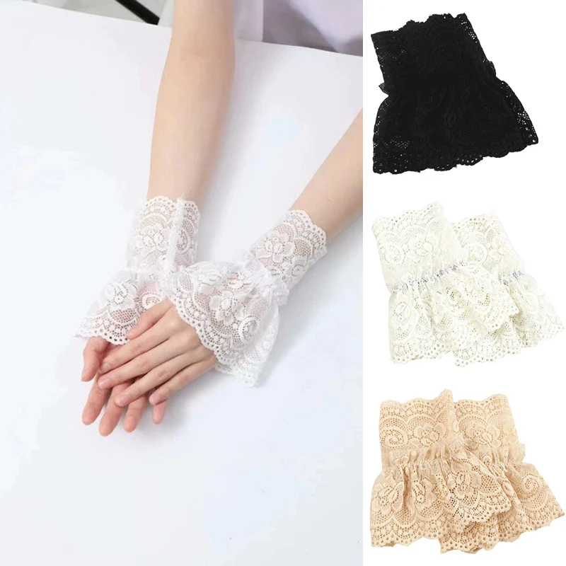 1Pair Detachable Fake Sleeves Spring Autumn Lace Ruffles Elbow Sleeve Cuff Sweater Decorative Sweet Female Transparent Cuffs
1Pair Detachable Fake Sleeves Spring Autumn Lace Ruffles Elbow Sleeve Cuff Sweater Decorative Sweet Female Transparent Cuffs