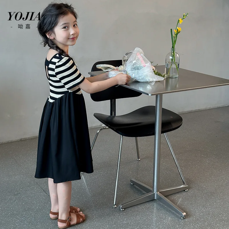 Girls Dress Summer Dress 2024 New Korean Style Little Girl Princess Dress Splicing Children Baby Girl Skirt Fashion Black Skirt
Girls Dress Summer Dress 2024 New Korean Style Little Girl Princess Dress Splicing Children Baby Girl Skirt Fashion Black Skirt
