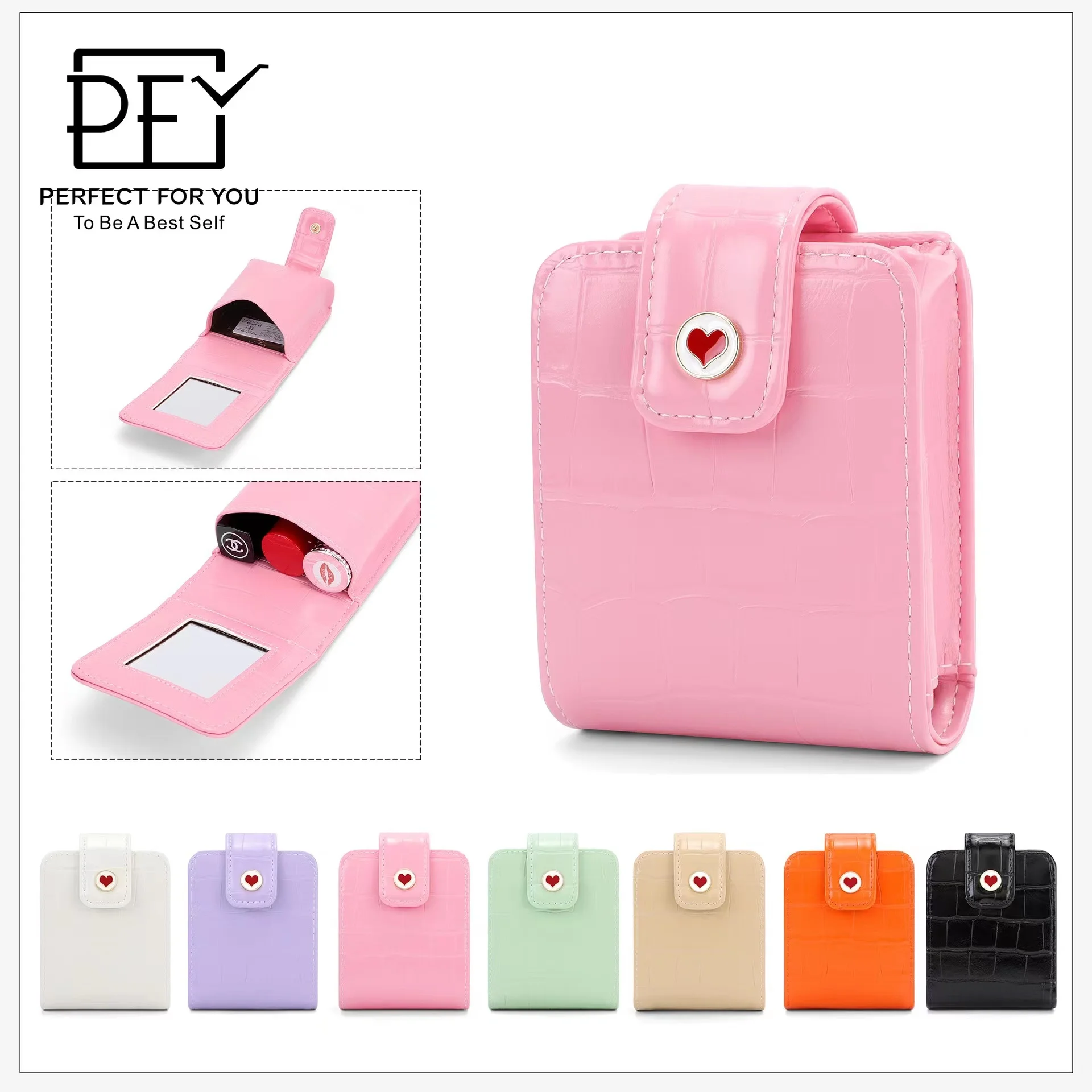 Portable portable cosmetic bag ladies fashion ideas with makeup mirror red envelopes
Portable portable cosmetic bag ladies fashion ideas with makeup mirror red envelopes
