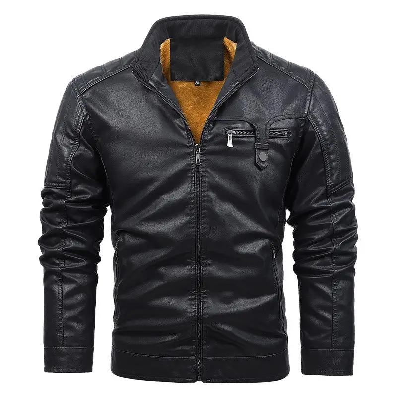 Men's PU Leather Jacket Coat Five Sleeve Winter Fashion Resistant to Deformation Outerwear Casual Style Male Model Reference
Men's PU Leather Jacket Coat Five Sleeve Winter Fashion Resistant to Deformation Outerwear Casual Style Male Model Reference