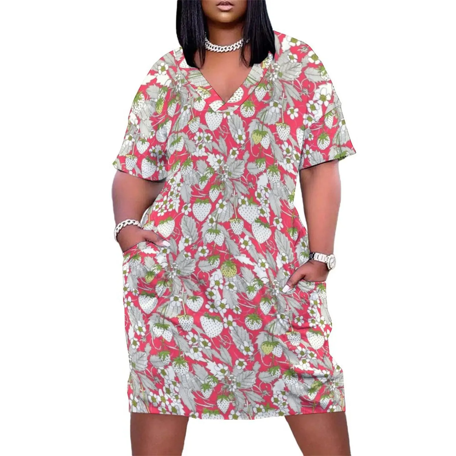 strawberries Loose Pocket Dress dress for woman Beachwear women's summer dress 2025 elegant party for women 2025
strawberries Loose Pocket Dress dress for woman Beachwear women's summer dress 2025 elegant party for women 2025