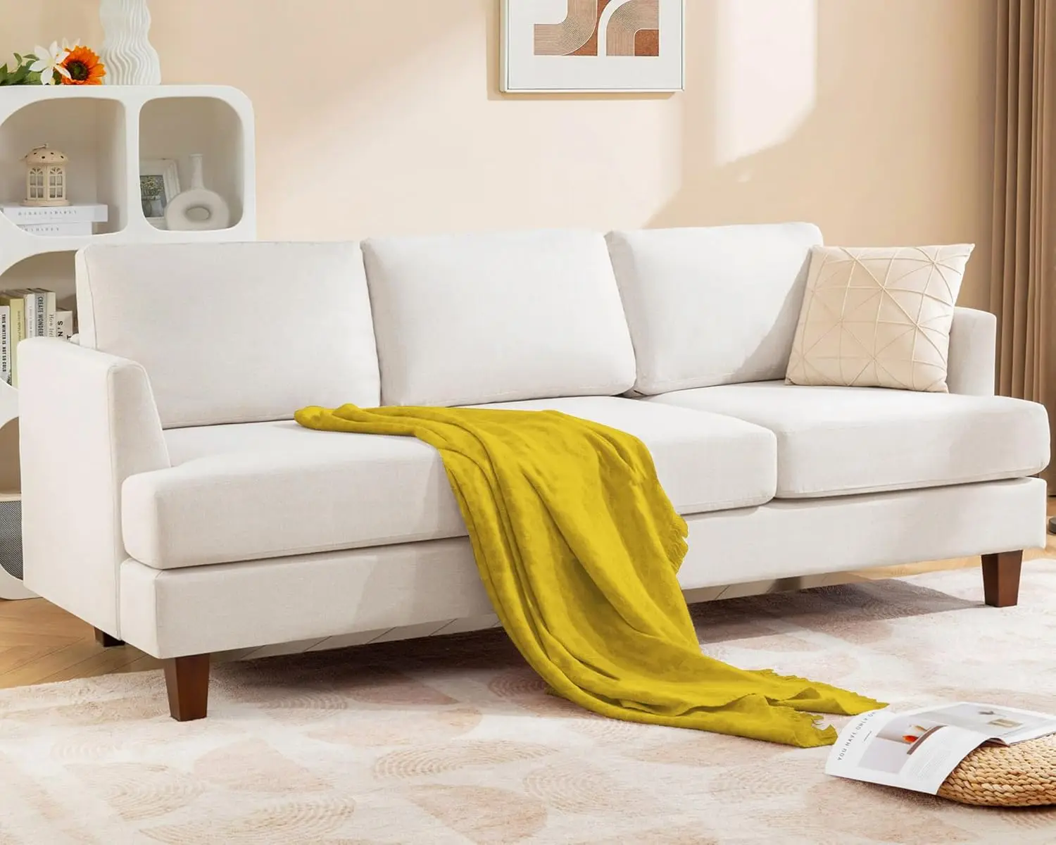 89" Mid Century Modern Upholstered Sofa with Armrests, Comfy Couches for Living Room,Bedroom, Apartment and Office
89" Mid Century Modern Upholstered Sofa with Armrests, Comfy Couches for Living Room,Bedroom, Apartment and Office