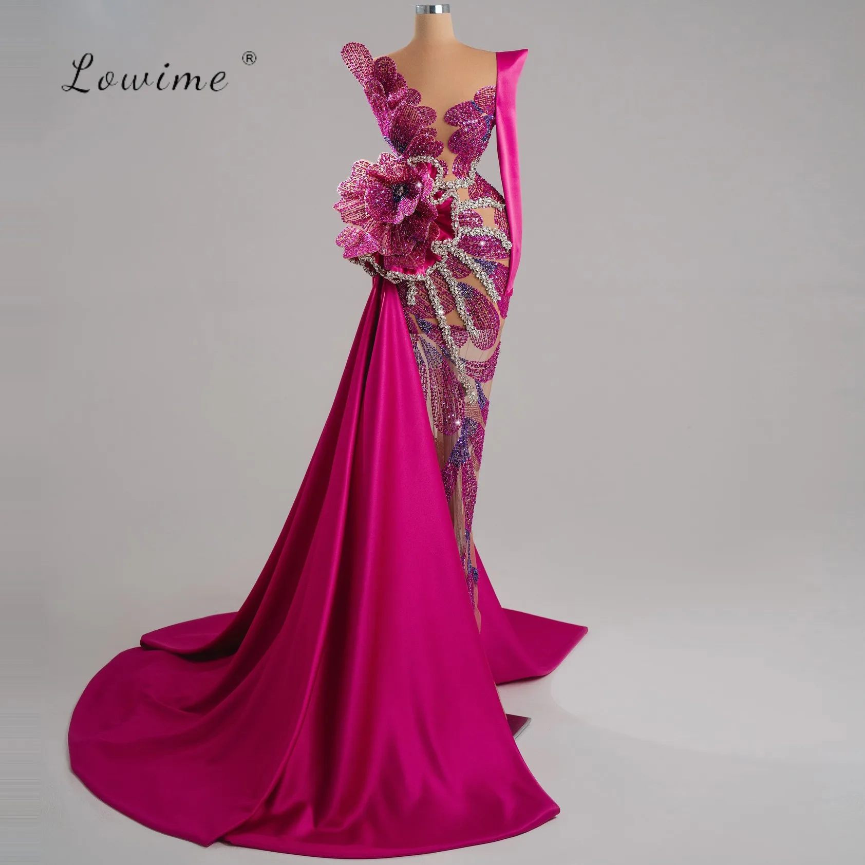 Glamorous Mermaid Evening Dress Large 3D Flower Sequin One Shoulder Party Dresses Vestidos De Fiesta
Glamorous Mermaid Evening Dress Large 3D Flower Sequin One Shoulder Party Dresses Vestidos De Fiesta