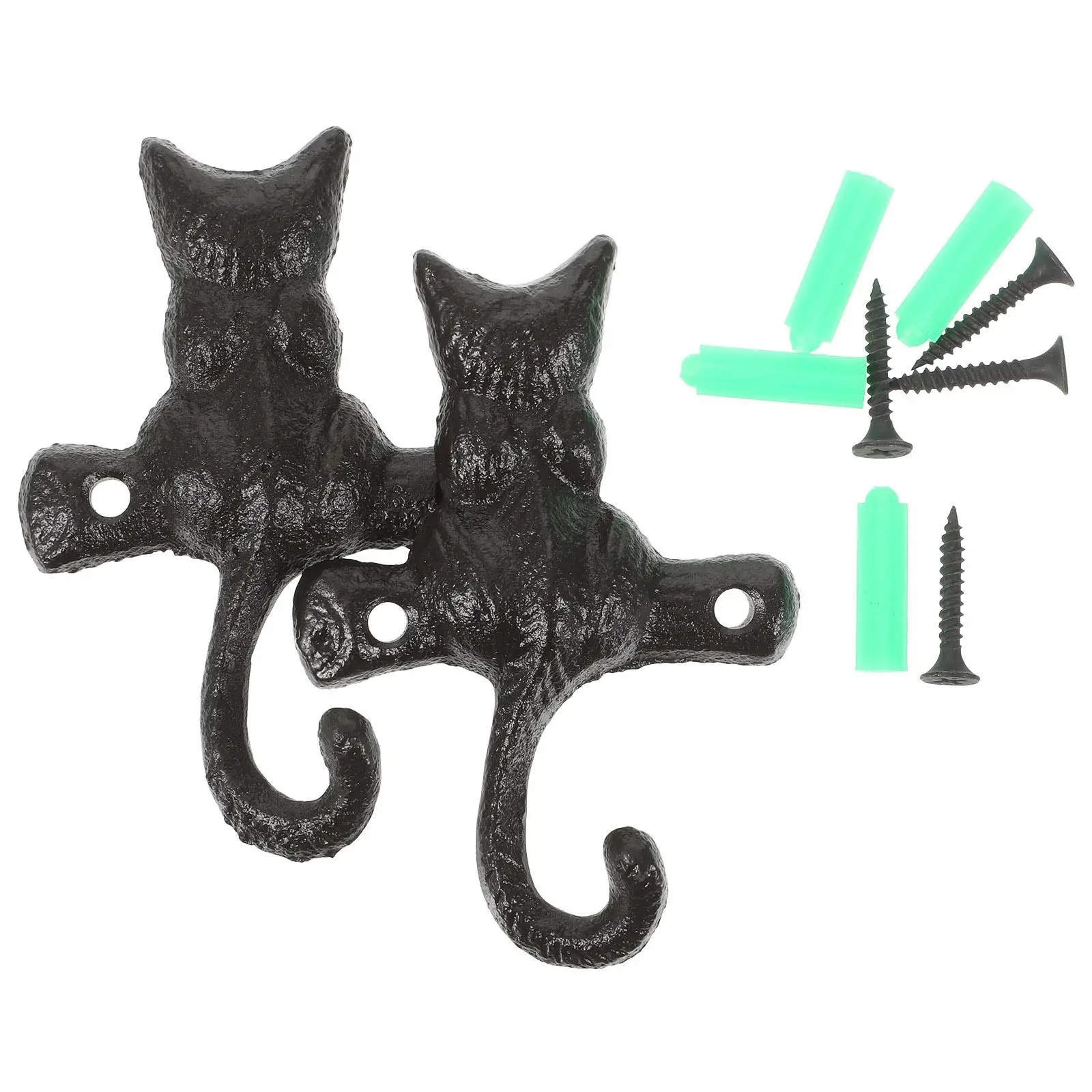 2 Pcs Vintage Cat Iron Hooks Wall Mounted Coat Key Holder Retro Home Decor Bath Towel Hanger Durability Storage Solution Smooth
2 Pcs Vintage Cat Iron Hooks Wall Mounted Coat Key Holder Retro Home Decor Bath Towel Hanger Durability Storage Solution Smooth