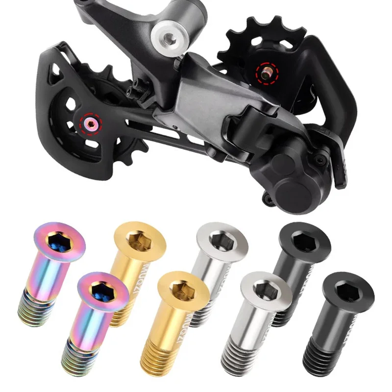 2PCS M5 Titanium Bike Rear Derailleur Pulley Screws MTB Road Bicycle Jockey Wheel Tension Fix Bolts
2PCS M5 Titanium Bike Rear Derailleur Pulley Screws MTB Road Bicycle Jockey Wheel Tension Fix Bolts