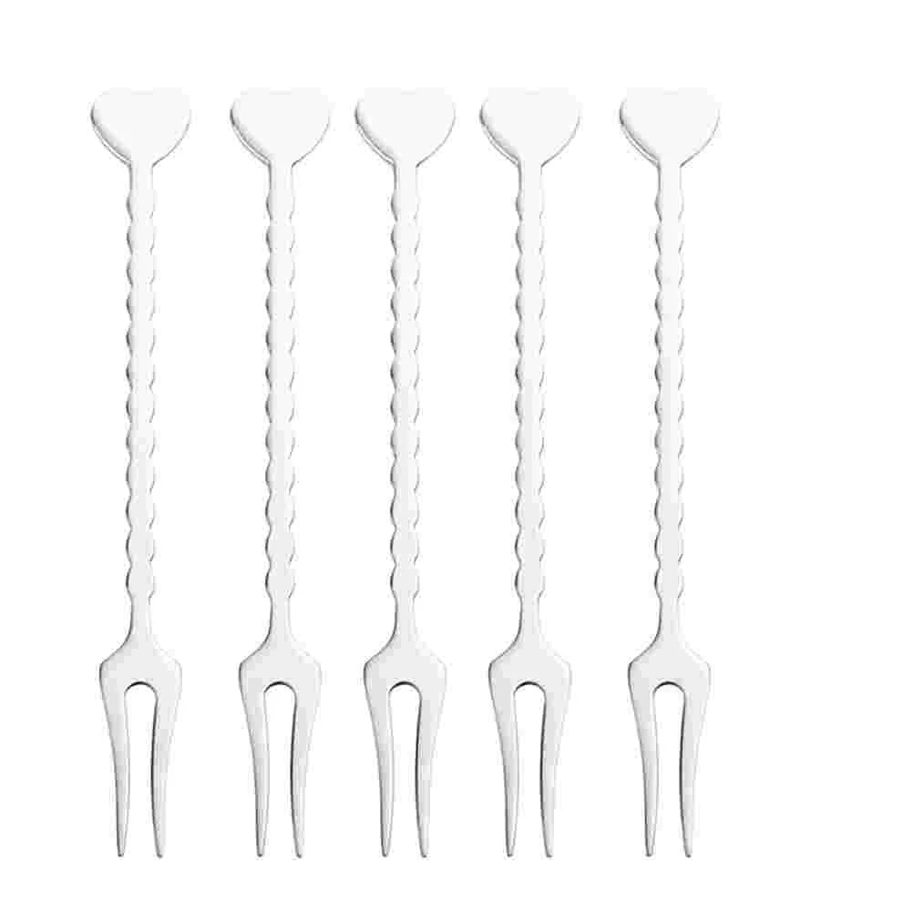 5pcs Stainless Steel Fruit Forks Food Picks Tableware Dessert Cake Fork for Home Restaurant (Heart Style)
5pcs Stainless Steel Fruit Forks Food Picks Tableware Dessert Cake Fork for Home Restaurant (Heart Style)