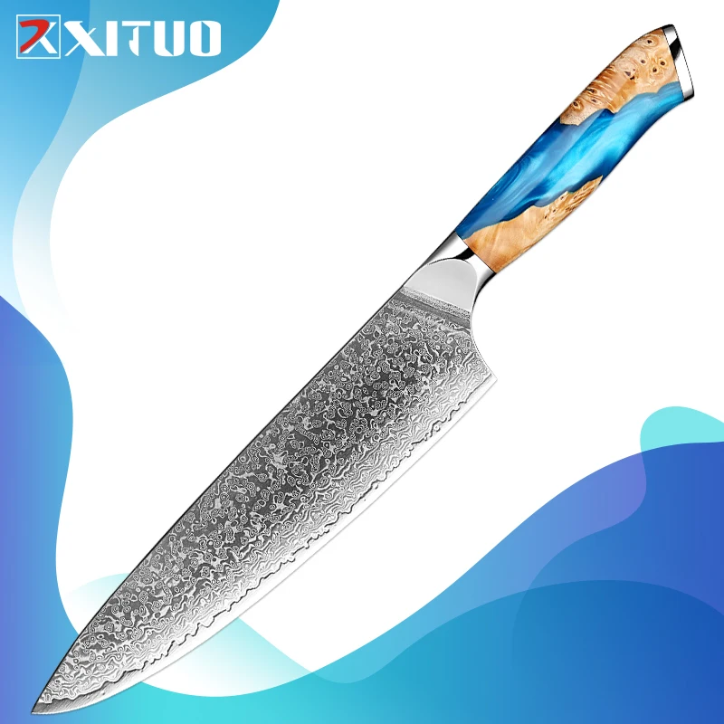 8 Inch Damascus Steel Chef Knife Ultra Sharp Professional Kitchen Chef Knife for Cooking,Slicing,Dicing with Ergonomic Handle
8 Inch Damascus Steel Chef Knife Ultra Sharp Professional Kitchen Chef Knife for Cooking,Slicing,Dicing with Ergonomic Handle