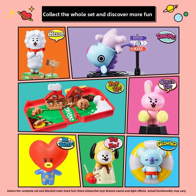 BT21 KOYA RJ CHIMMY COOKY SHOOKY MANG Functional Doll Toy Accessories Interactive Doll
BT21 KOYA RJ CHIMMY COOKY SHOOKY MANG Functional Doll Toy Accessories Interactive Doll