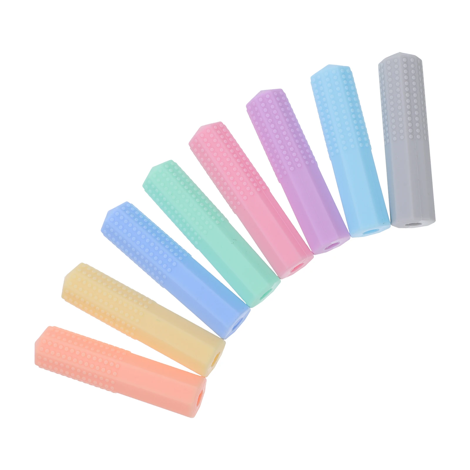 8 Pcs Pen Cap Chewy Tubes for Kids Pencil Topper Silicone Chew Toys Textured Design Various Writing Instruments
8 Pcs Pen Cap Chewy Tubes for Kids Pencil Topper Silicone Chew Toys Textured Design Various Writing Instruments