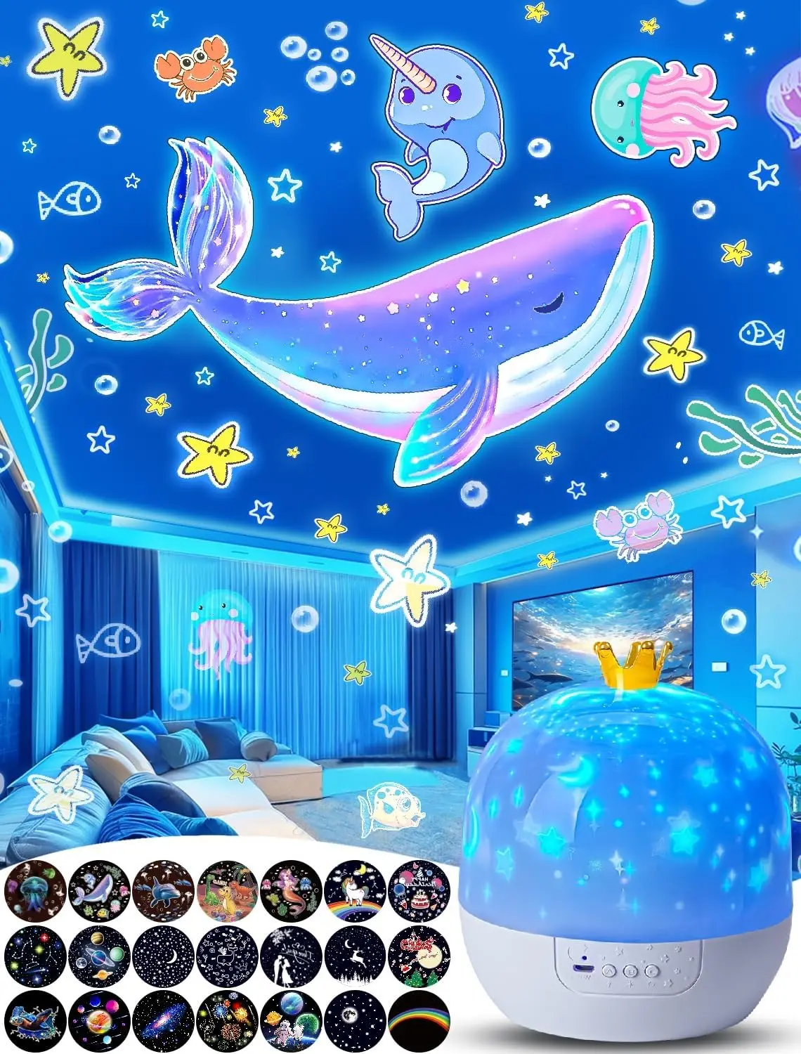 21 Starry Sky Projector Night Light Rotating Moon Galaxy Lamp Home Bedroom Decoration Starlight Christmas Lights for Kids Gift
21 Starry Sky Projector Night Light Rotating Moon Galaxy Lamp Home Bedroom Decoration Starlight Christmas Lights for Kids Gift