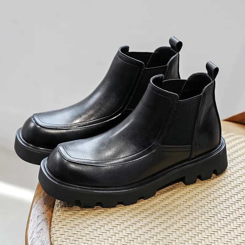 men casual business office chelsea boots black stylish genuine leather shoes cowboy platform boot spring autumn ankle botas mans
men casual business office chelsea boots black stylish genuine leather shoes cowboy platform boot spring autumn ankle botas mans