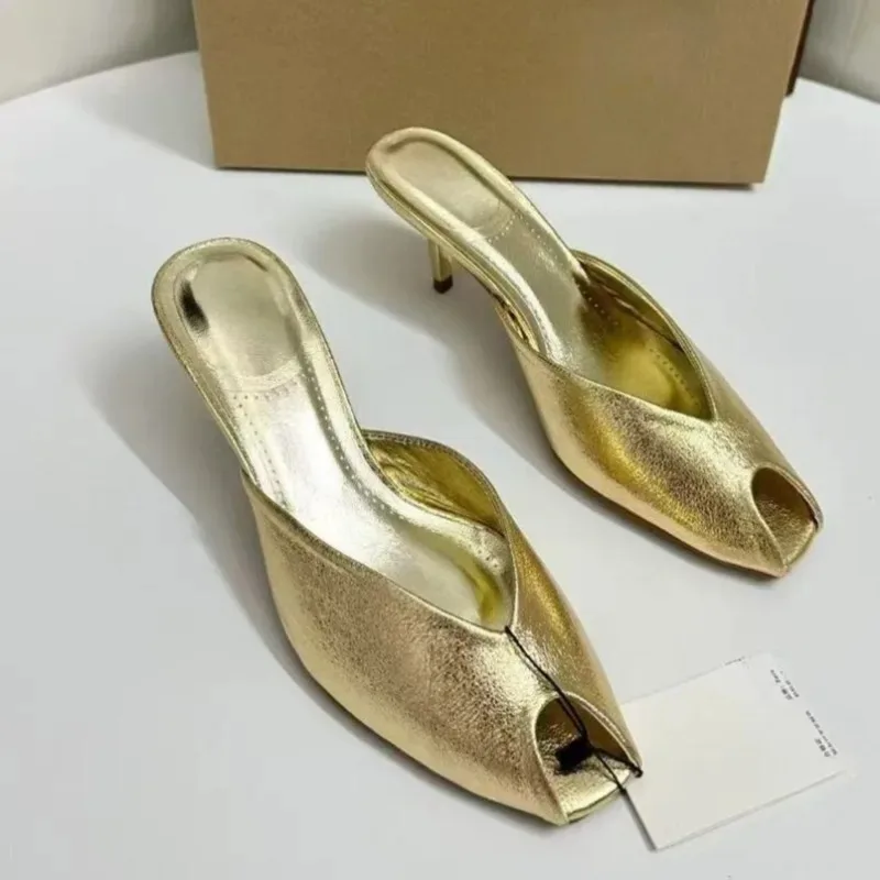 Women Slippers Mules Shoes Woman Slides High Heels Peep Toe Party Dress Summer Modern Slippers for Women
Women Slippers Mules Shoes Woman Slides High Heels Peep Toe Party Dress Summer Modern Slippers for Women