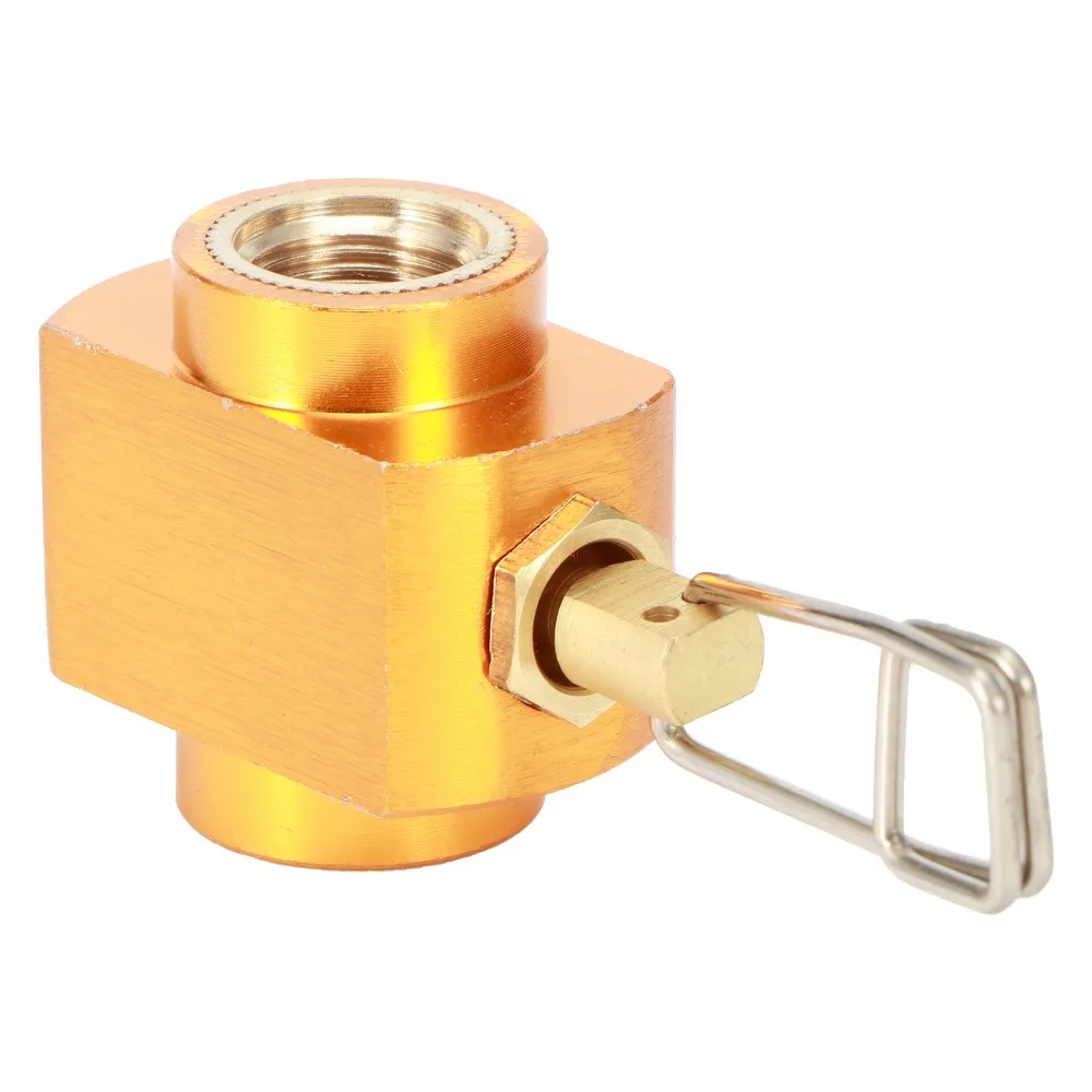 Brass Alloy Gas Refill Adapter Hexagonal Body Threaded Connector Canister Adapter Metal Construction Vent Release Valve
Brass Alloy Gas Refill Adapter Hexagonal Body Threaded Connector Canister Adapter Metal Construction Vent Release Valve
