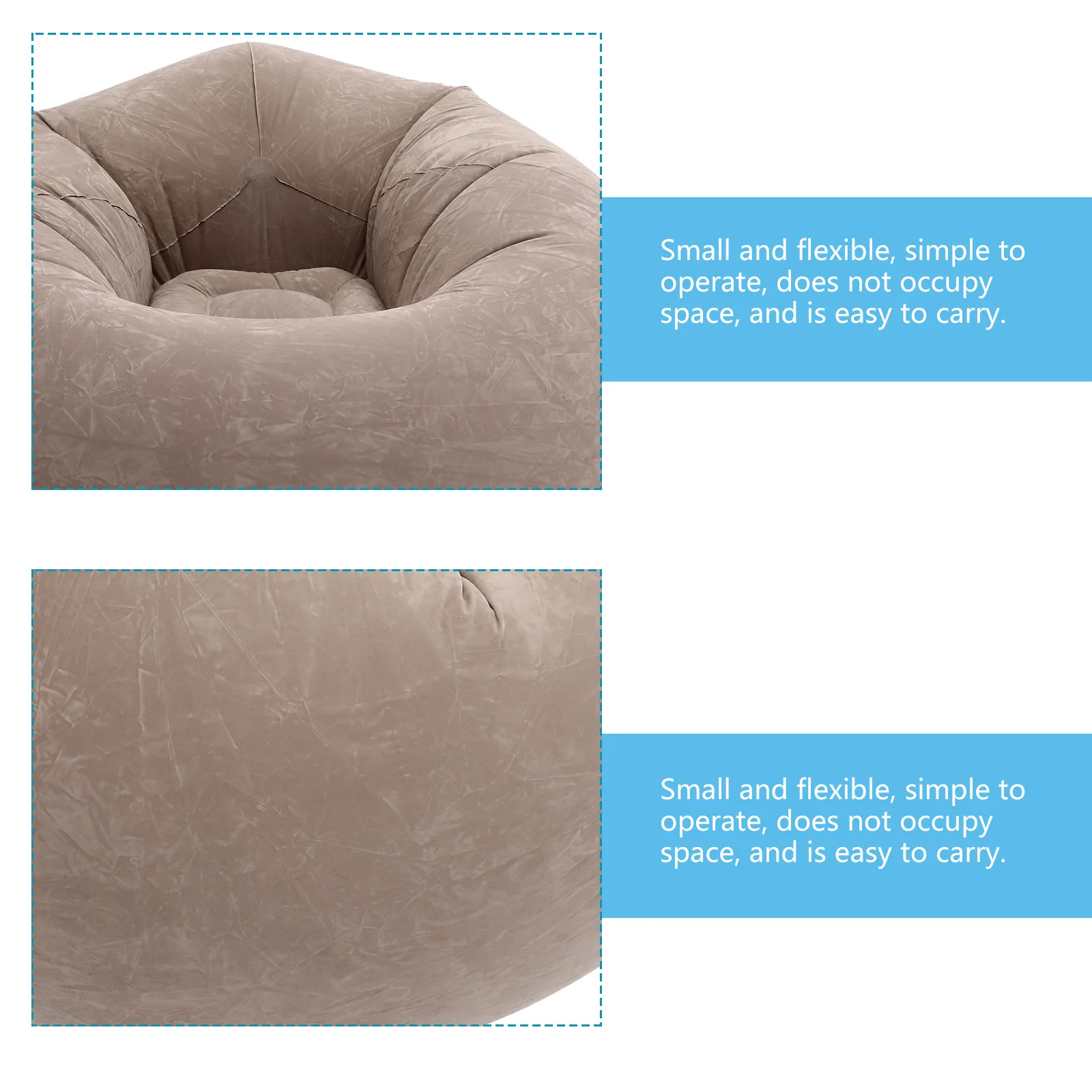 Inflatable Flocking Sofa Couch Lazy Beanbags Chair Lightweight Durable Foldable Storage Camping Picnic Hiking Beach
Inflatable Flocking Sofa Couch Lazy Beanbags Chair Lightweight Durable Foldable Storage Camping Picnic Hiking Beach