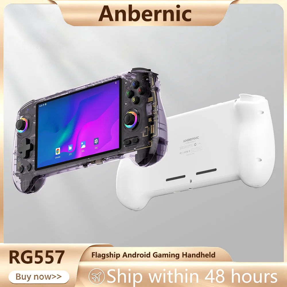 Anbernic RG557 Ergonomic Design Handheld Game Console 5.48" Screen Joystick Support WIFI6 Online Fighting Video Game Console
Anbernic RG557 Ergonomic Design Handheld Game Console 5.48" Screen Joystick Support WIFI6 Online Fighting Video Game Console