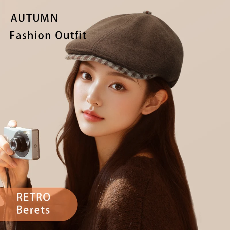 Classic Tartan Plaid Brim Winter Hat Adjustable Wool Berets For A Round Face Retro Elegant Irish Tweed Flat Cap For Women Girls
Classic Tartan Plaid Brim Winter Hat Adjustable Wool Berets For A Round Face Retro Elegant Irish Tweed Flat Cap For Women Girls