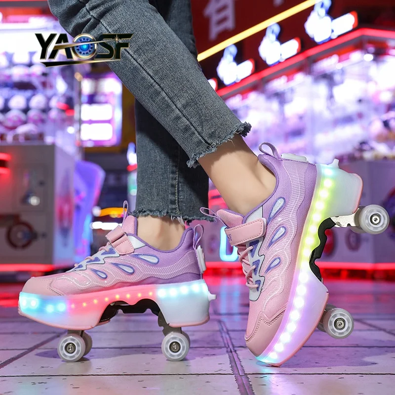 Upgraded version of children's and teenagers' walking shoes, one click retractable wheels, encrypted light beads, dazzling light
Upgraded version of children's and teenagers' walking shoes, one click retractable wheels, encrypted light beads, dazzling light